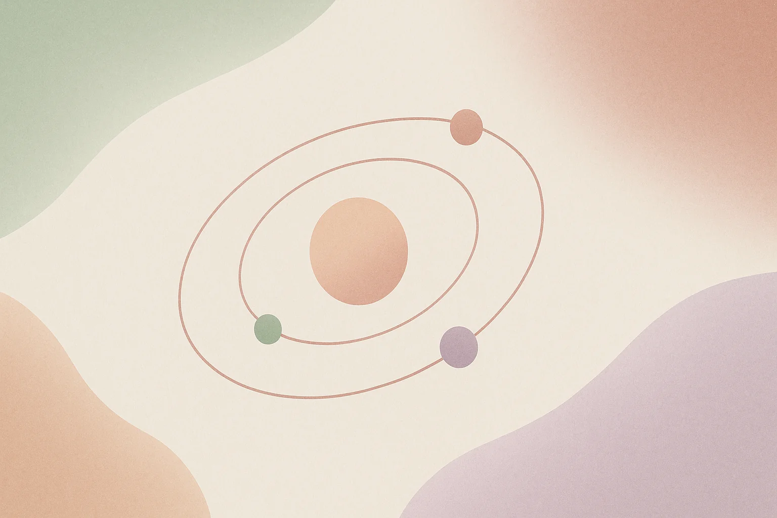 Dynamic swirls in purple, orange, yellow, and green