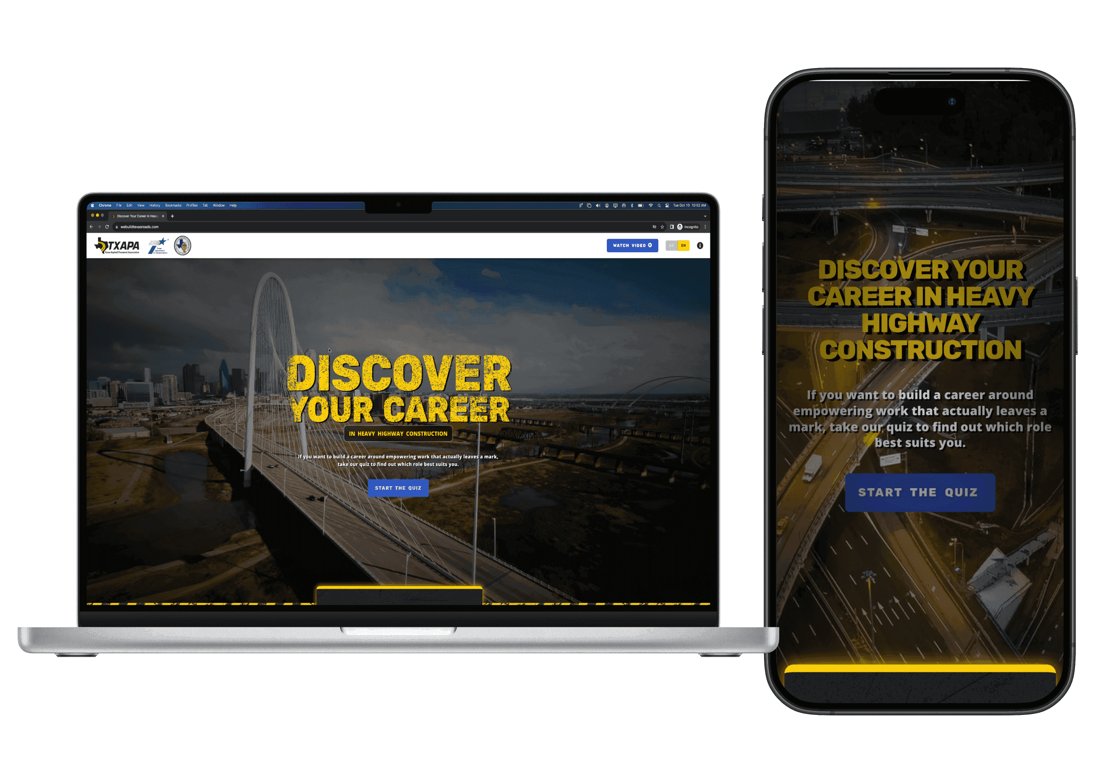 Gamified TXDOT workforce recruitment microsite